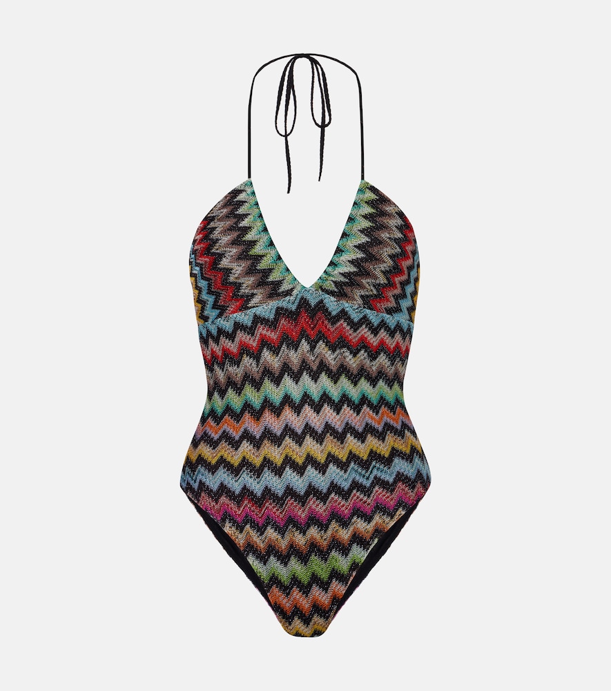Missoni Women's Multicoloured Zigzag Lame Swimsuit UK Size 10 - Mytheresa