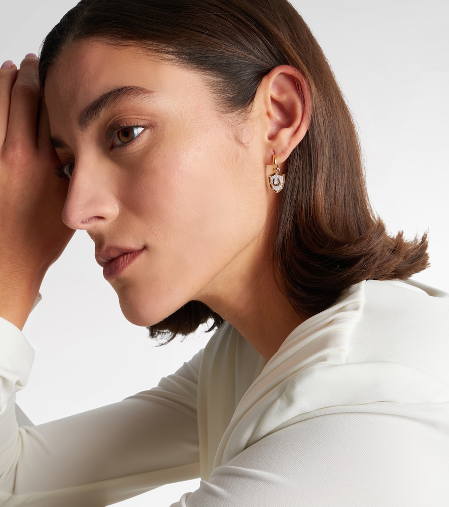 Protection Petite Chubby 18Kt Gold Single Earring With Diamonds
