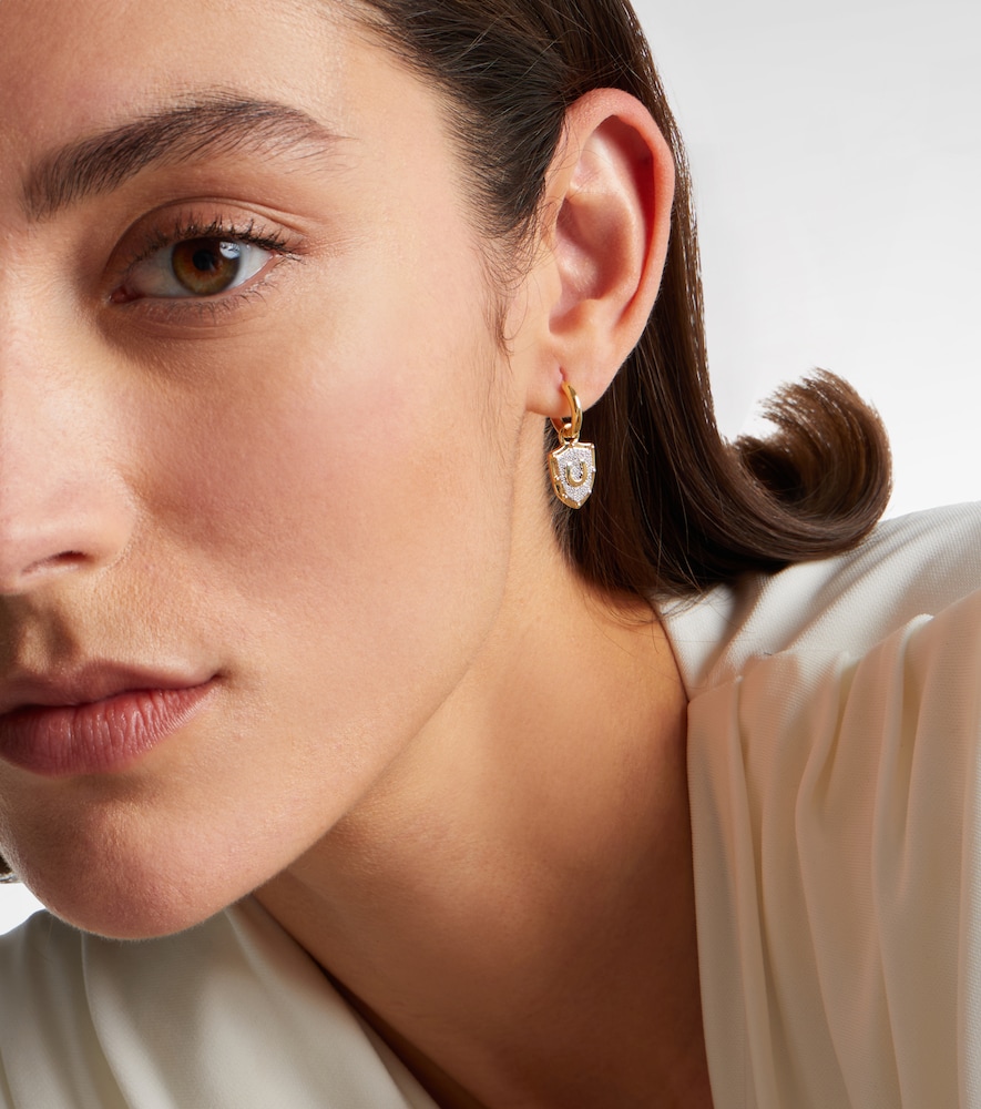 Protection Petite Chubby 18Kt Gold Single Earring With Diamonds