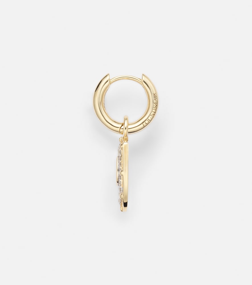  Foundrae Foundrae Protection Petite Chubby 18kt Gold Single Earring With Diamonds 