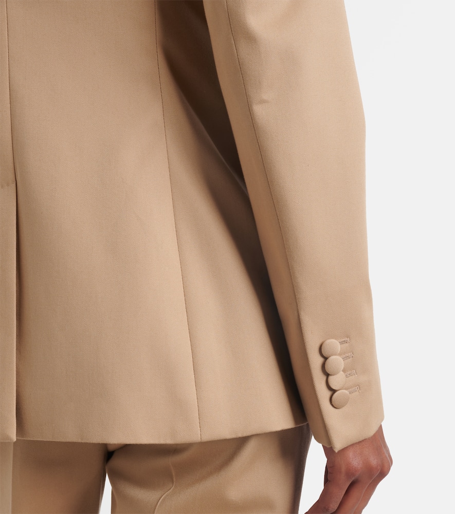 Gabriela Hearst Angela Double-breasted Cotton Blazer In Brown