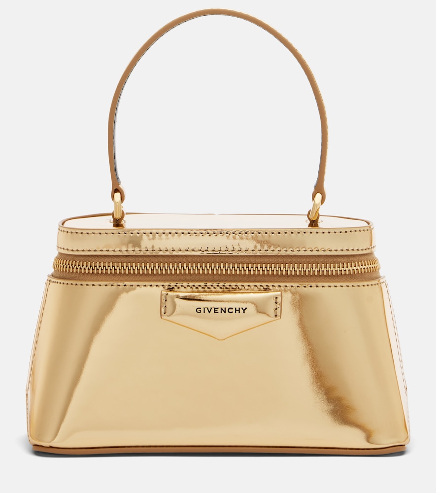 Givenchy Women's Gold Antigona Mirrored Leather Vanity Bag