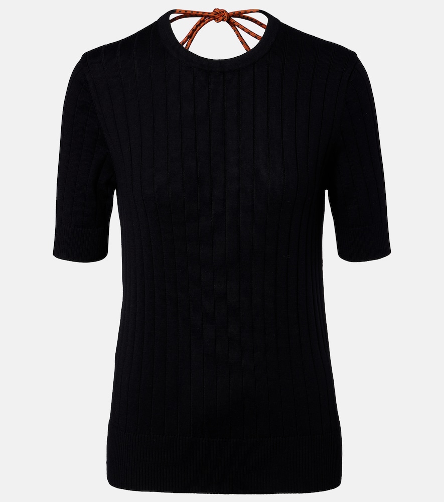 Plan C Ribbed-knit cotton top