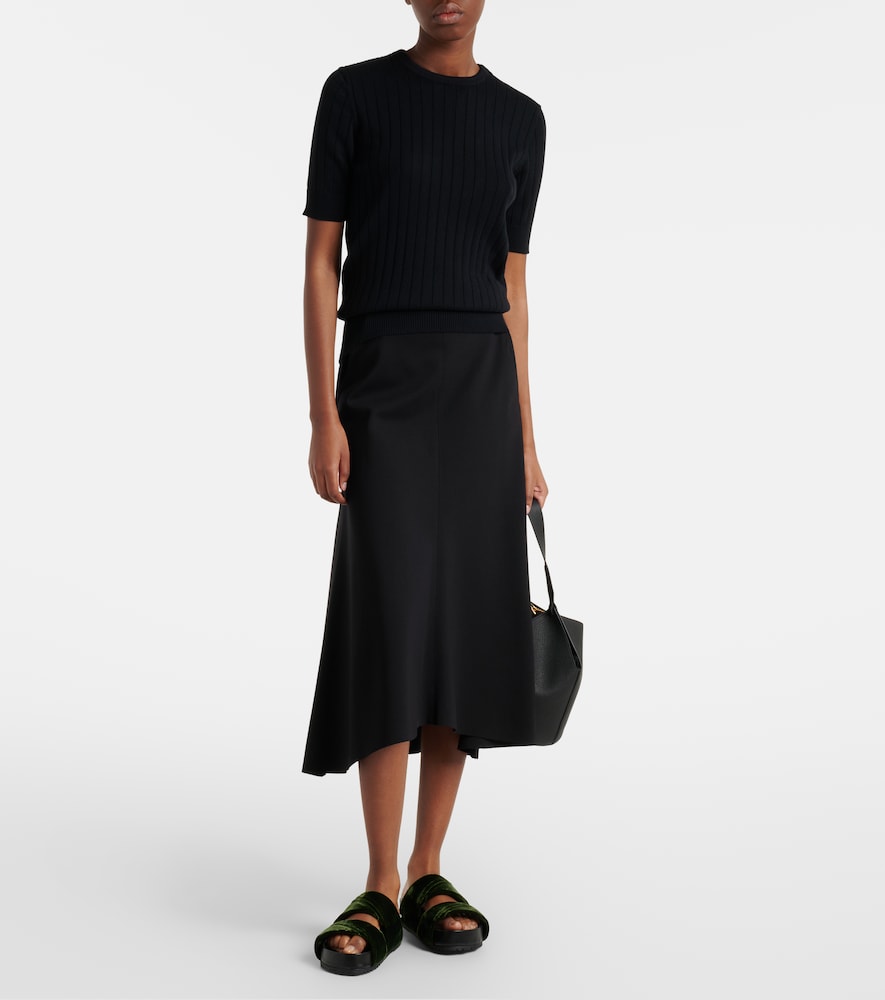 Plan C Ribbed-knit cotton top