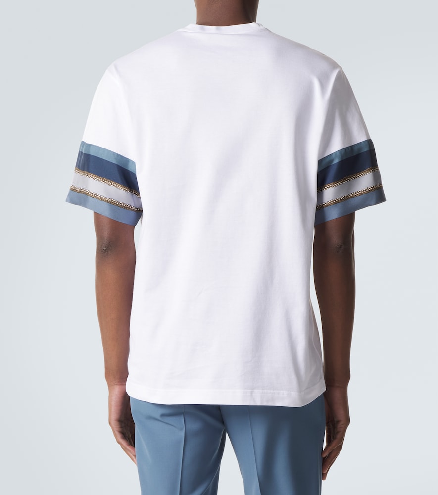  Dolce&gabbana Dolce&gabbana T-shirt Aus Baumwolle Und Seide 