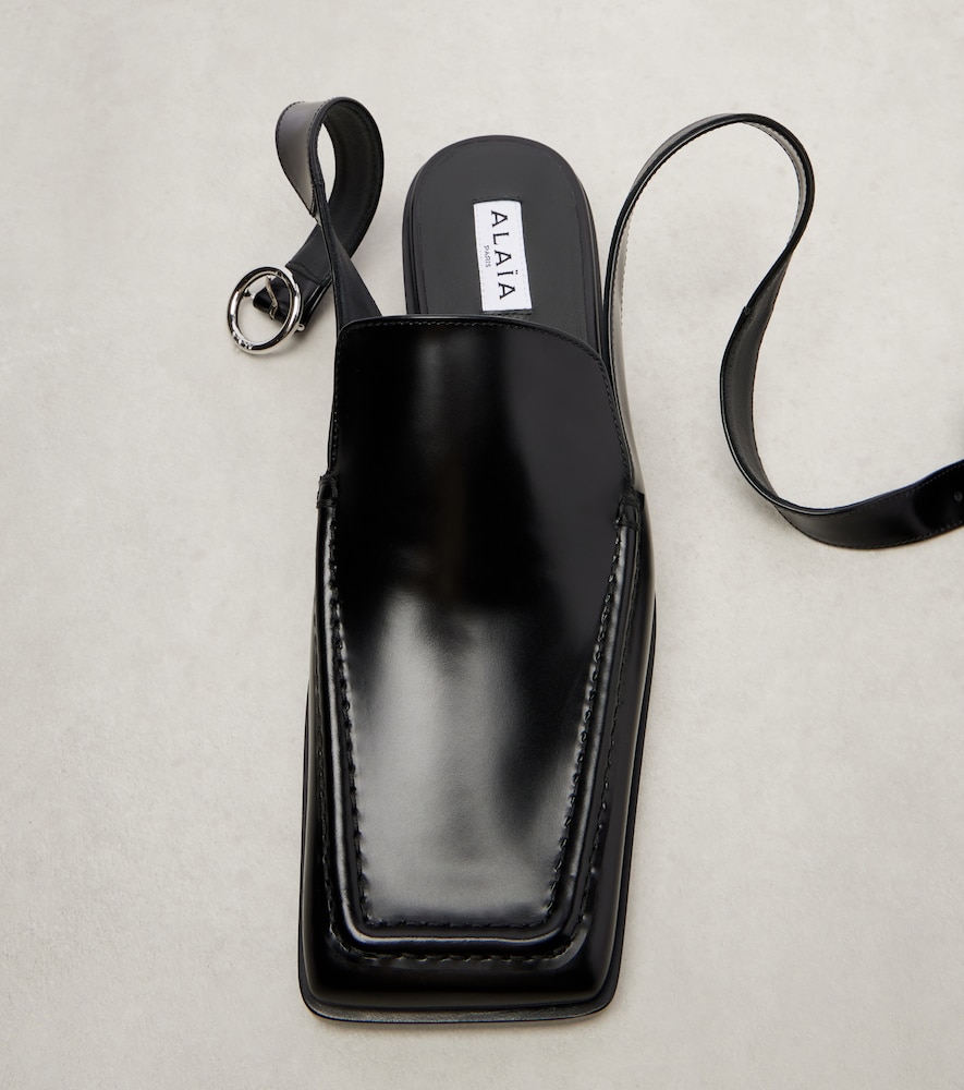  Alaia Alaia Leather Slingback Flats 