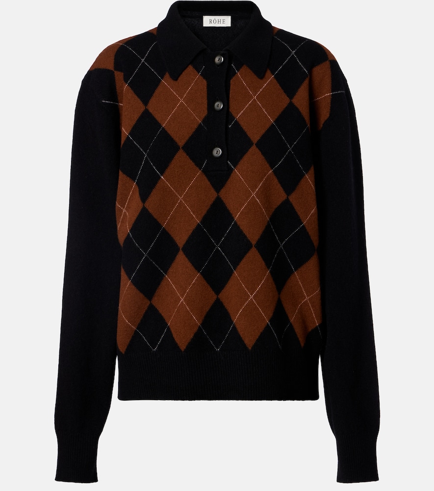 Rohe Róhe Argyle wool polo sweater