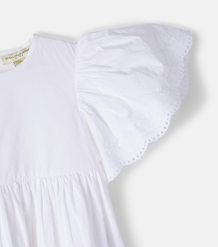  Stella Mccartney Kids Stella Mccartney Kids Besticktes Kleid Aus Baumwollpopeline 