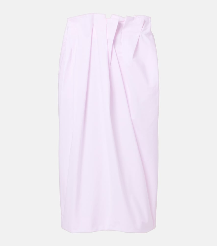 Simone Rocha Pleated cotton pencil skirt