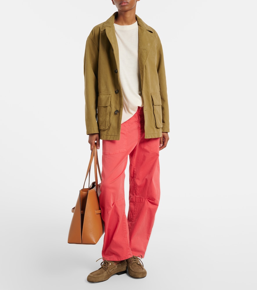 Nili Lotan Shon cotton barrel-leg pants