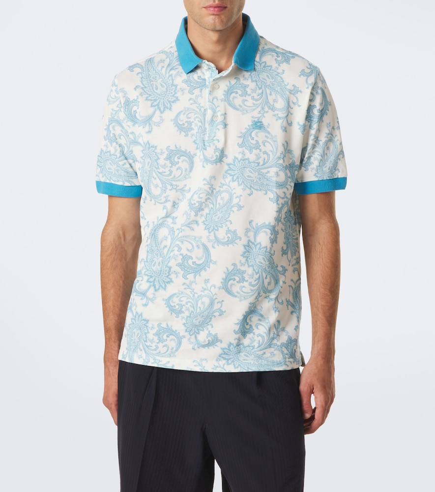 Paisley Cotton Piqué Polo Shirt