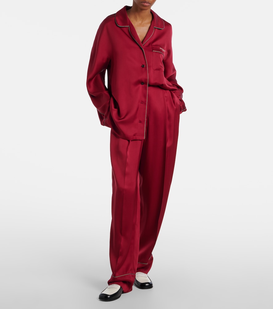  Givenchy Givenchy Weite Hose Aus Seidensatin 