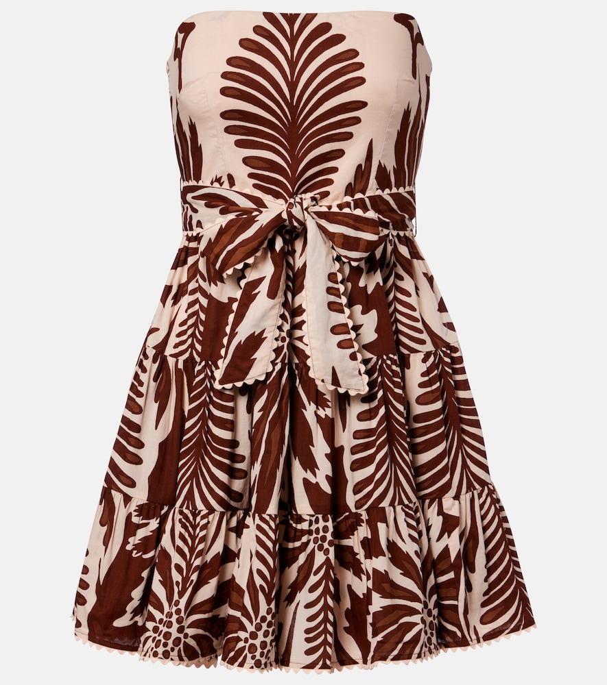 Poupette St Barth Christine cotton bandeau minidress