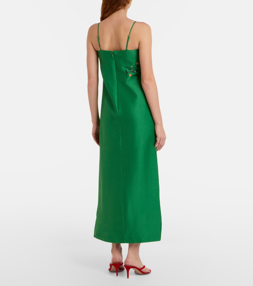  Alemais Alã©mais Embellished Printed Linen-blend Maxi Dress 