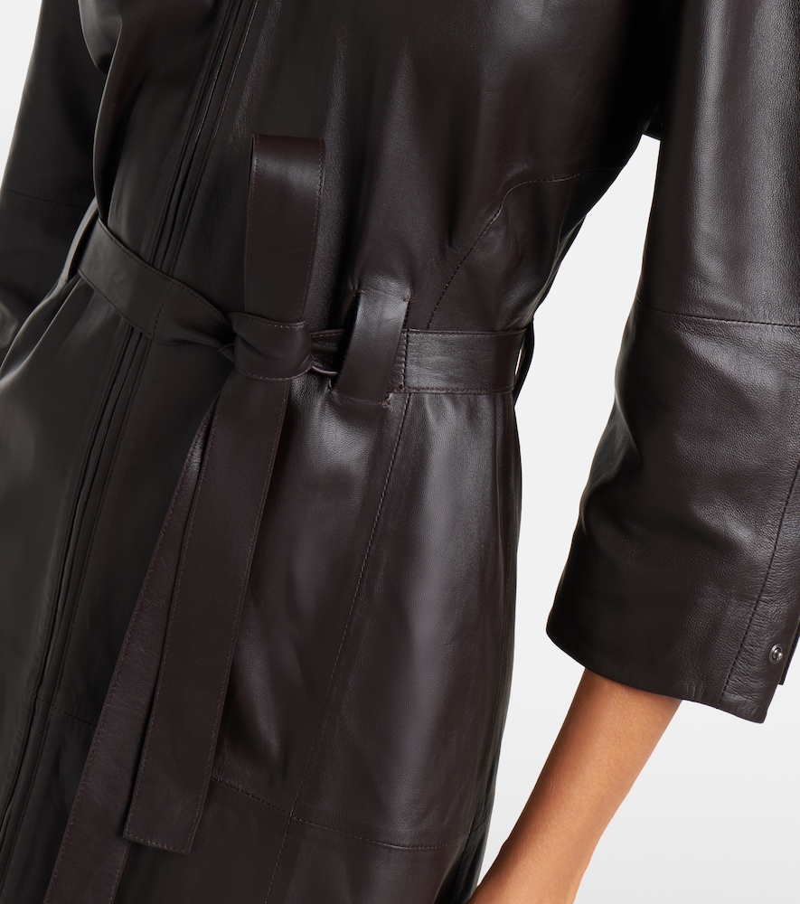  Victoria Beckham Victoria Beckham Leather Midi Dress 