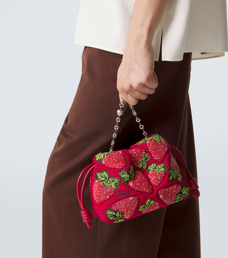  Loewe Loewe Paula's Ibiza Flamenco Mini Beaded Clutch 