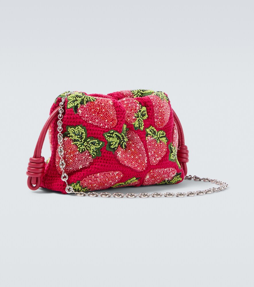  Loewe Loewe Paula's Ibiza Flamenco Mini Beaded Clutch 
