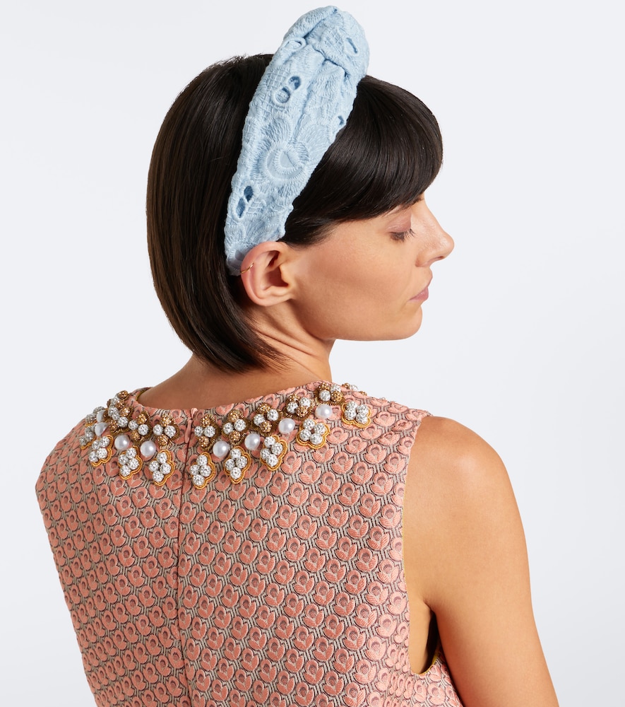 La DoubleJ Knotted printed cotton headband | Thumbnail 3