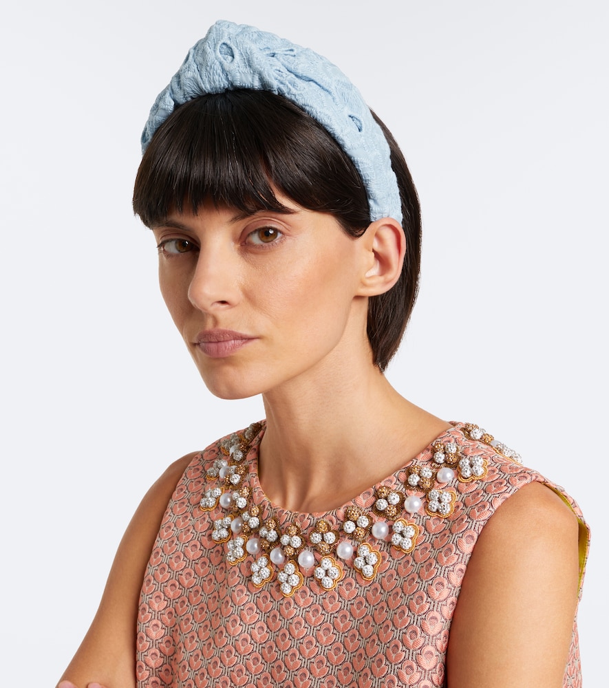 La DoubleJ Knotted printed cotton headband | Thumbnail 4