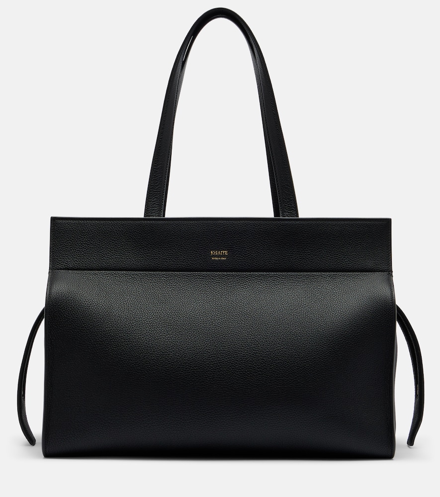 Khaite Crosby Leather Tote Bag In Black