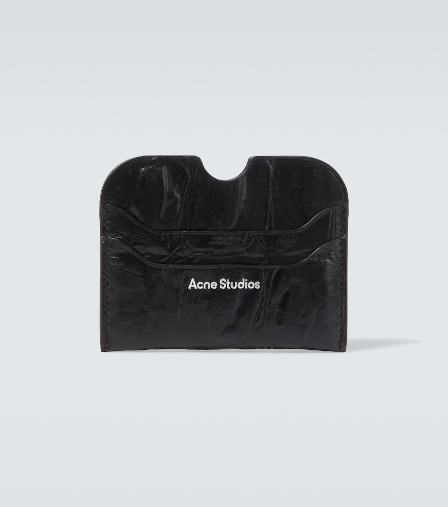 Acne Studios Croc-effect leather card holder　Acne Studios クロコ風レザー カード ホルダー Acne