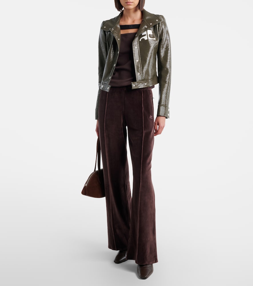 Courrèges Cotton-blend velvet sweatpants