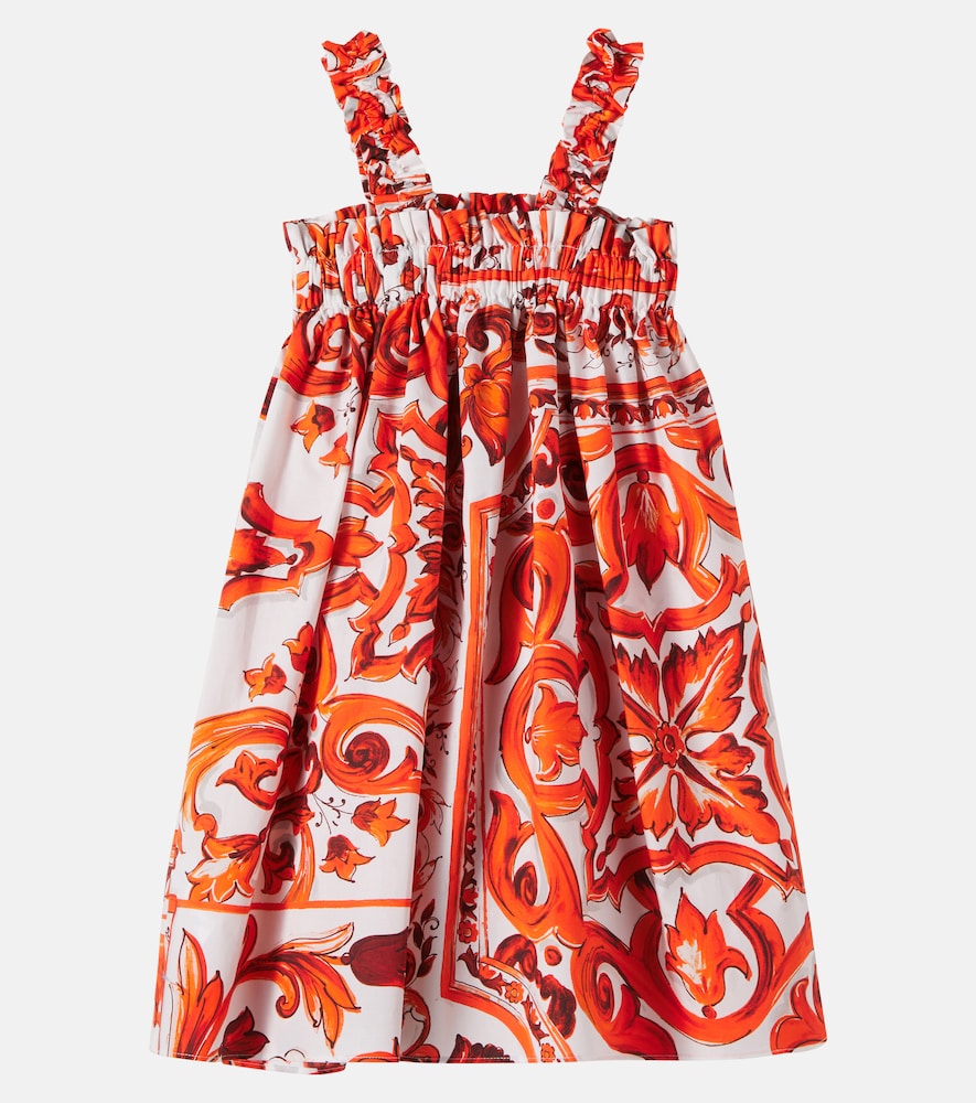  Dolce&gabbana Kids Dolce&gabbana Kids Majolica Cotton Dress 