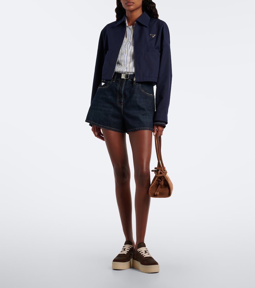 Downtown Bold Suede-Trimmed Platform Sneakers