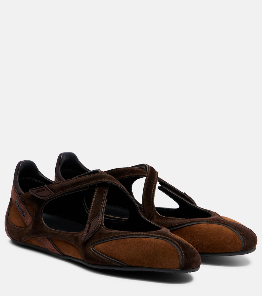 Ballerinas Floor 01 aus Veloursleder