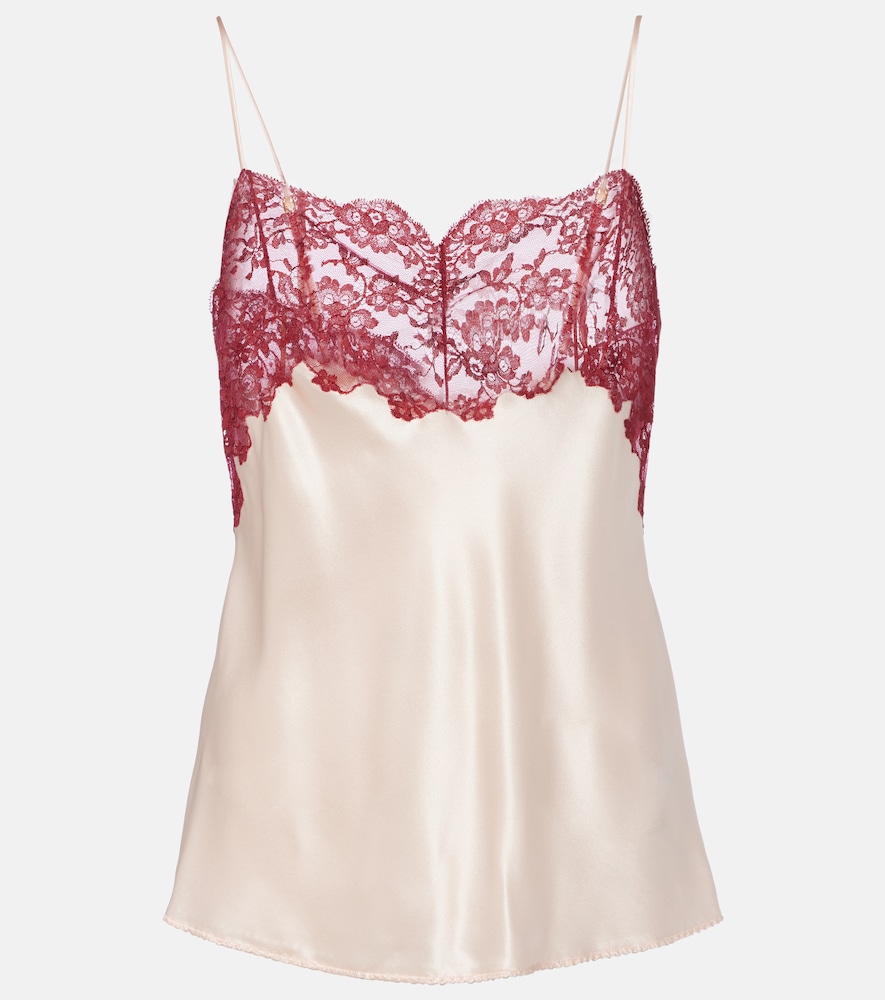 Saint Laurent Lace-trimmed silk satin camisole | Thumbnail 7