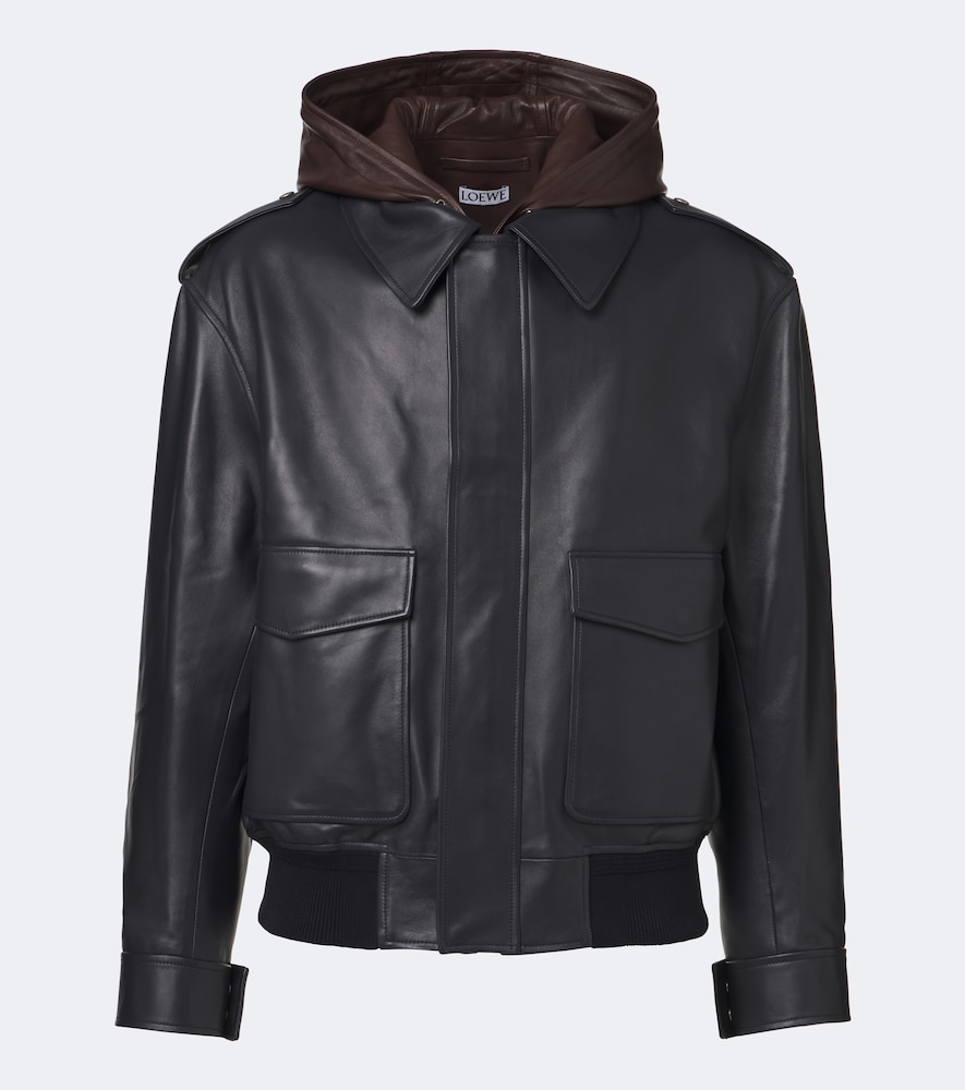 Loewe Veste en cuir capuche 5900$