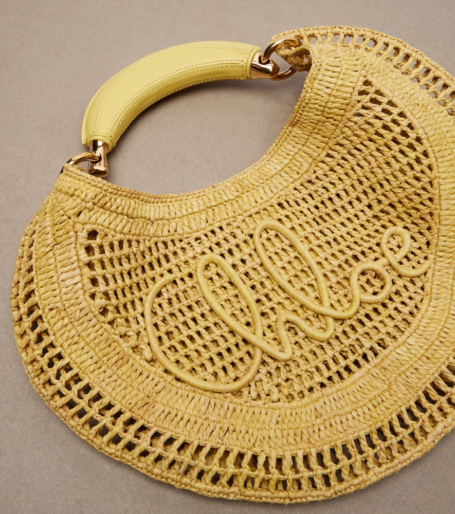 Chloé Summer Banana Raffia Shoulder Bag