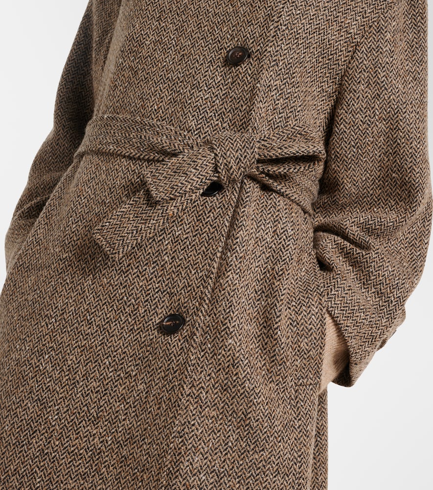 Brunello Cucinelli Belted herringbone wool-blend coat | Thumbnail 6 Brunello Cucinelli Belted herringbone wool-blend coat | Thumbnail 6