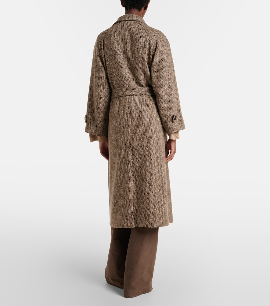 Brunello Cucinelli Belted herringbone wool-blend coat | Thumbnail 5 Brunello Cucinelli Belted herringbone wool-blend coat | Thumbnail 5