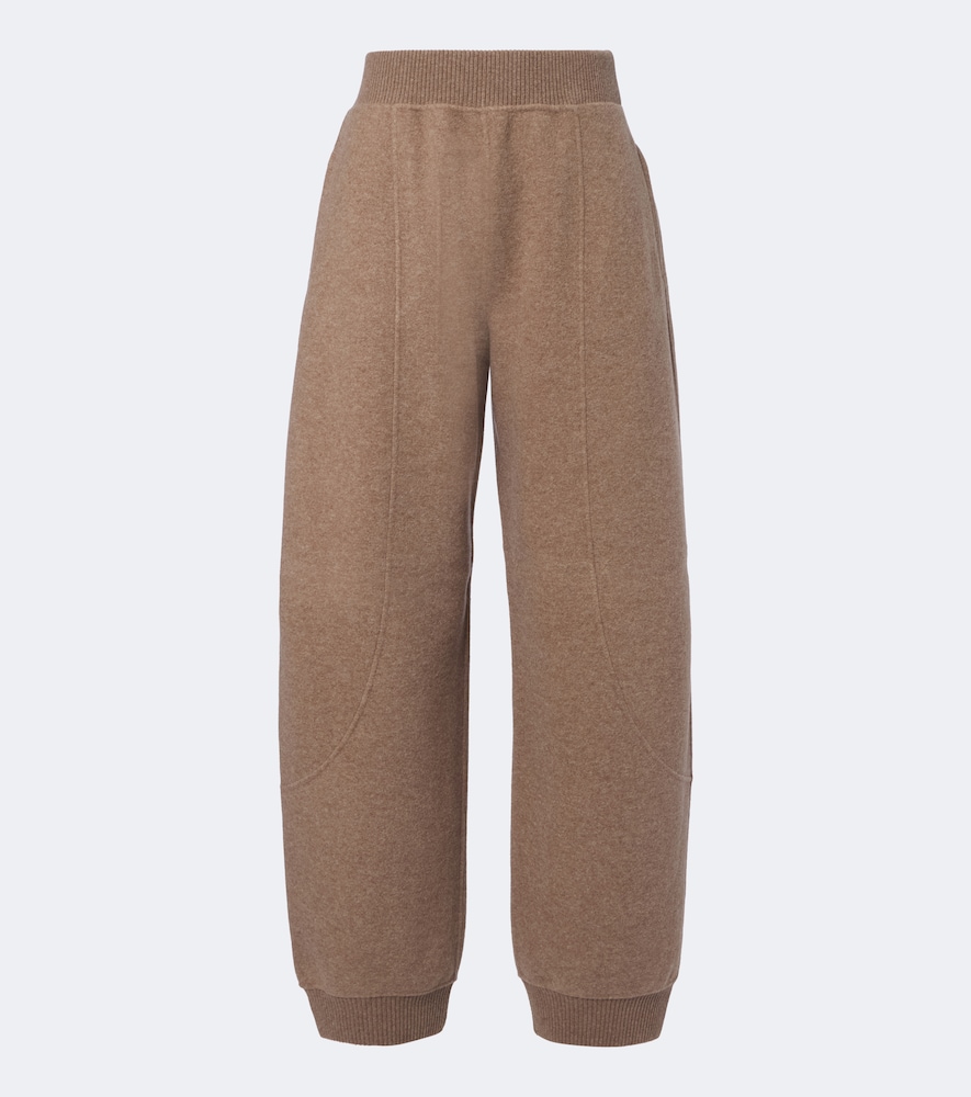 Pantaloni barrel in misto lana e cashmere