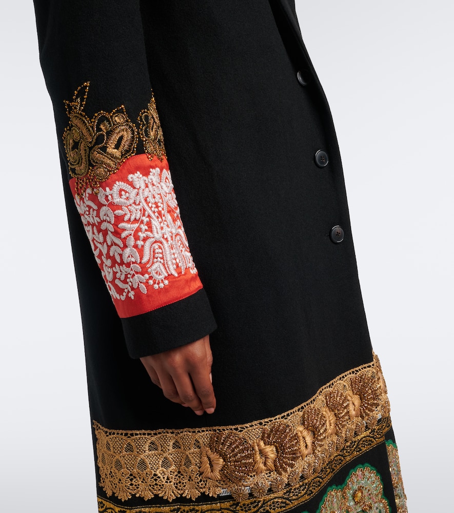 Embellished Wool Coat