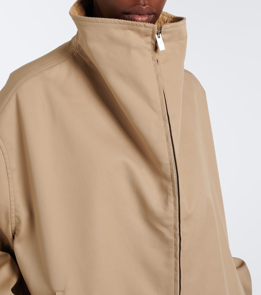 Oversized Corduroy-Trimmed Cotton Jacket