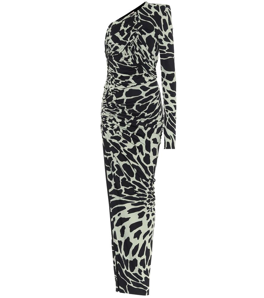 Printed one-shoulder gown by Alexandre Vauthier