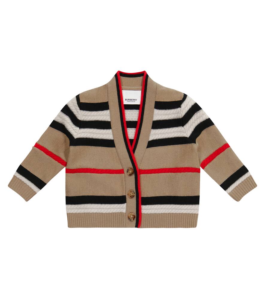 Burberry Kids Baby Icon Stripe wool and cashmere cardigan