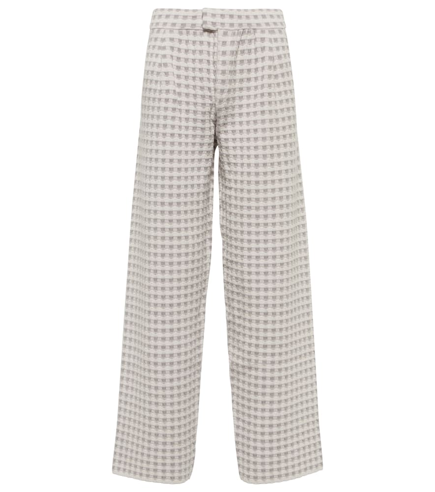 Barrie Basket-knit cashmere and cotton pants