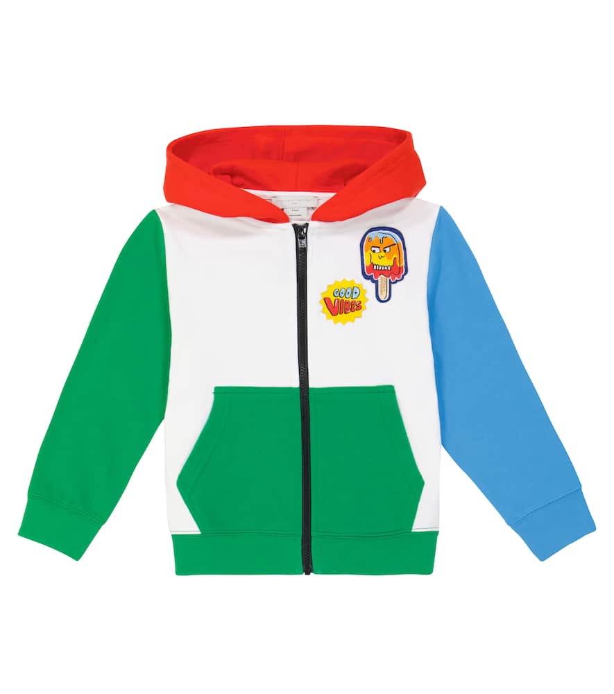 Stella McCartney Kids Zipped cotton sweatshirt