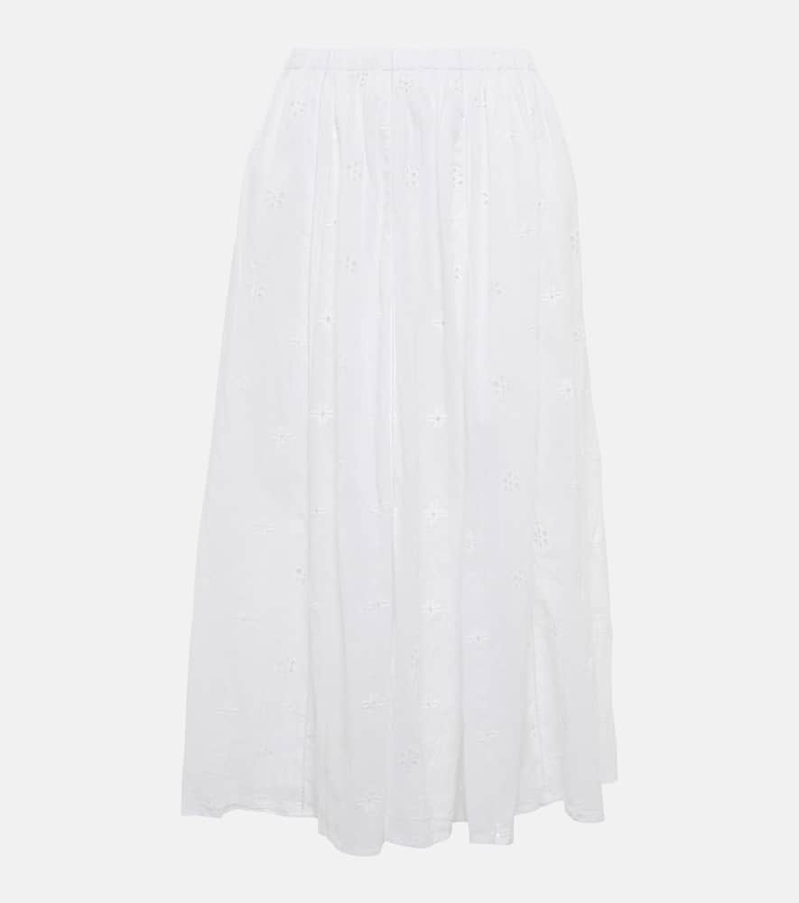 Wynne broderie anglaise midi skirt