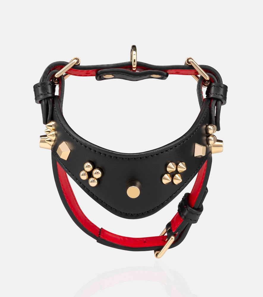 Christian Louboutin Loubiharness XS embellished leather dog harness