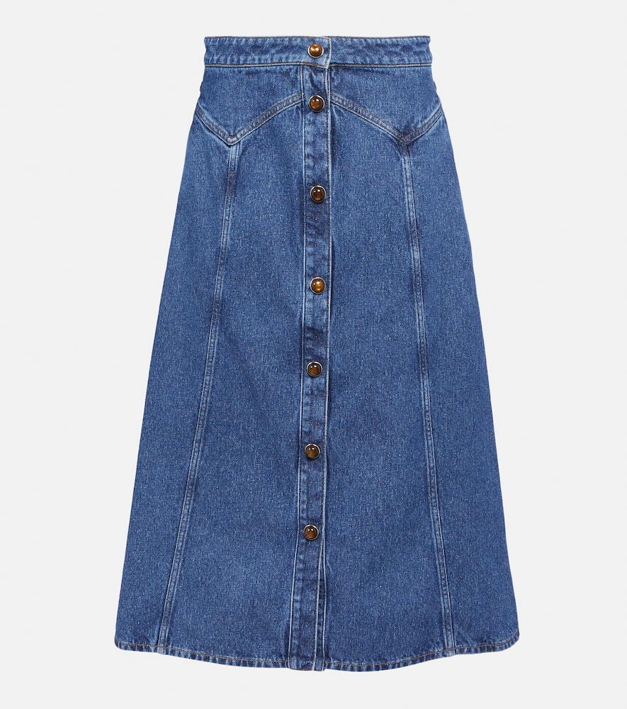 Chloé Denim midi skirt