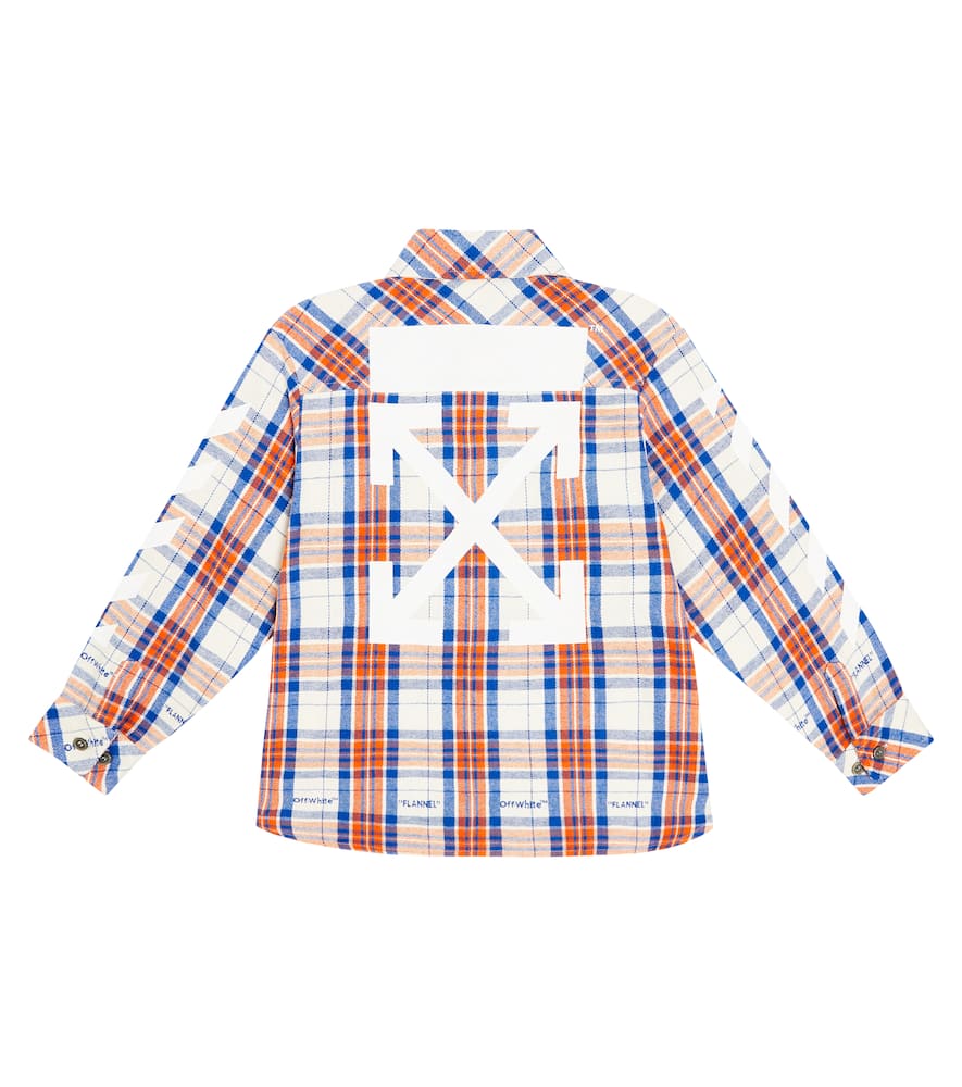 Shop Off-white Arrows Checked Cotton-blend Shirt In Red