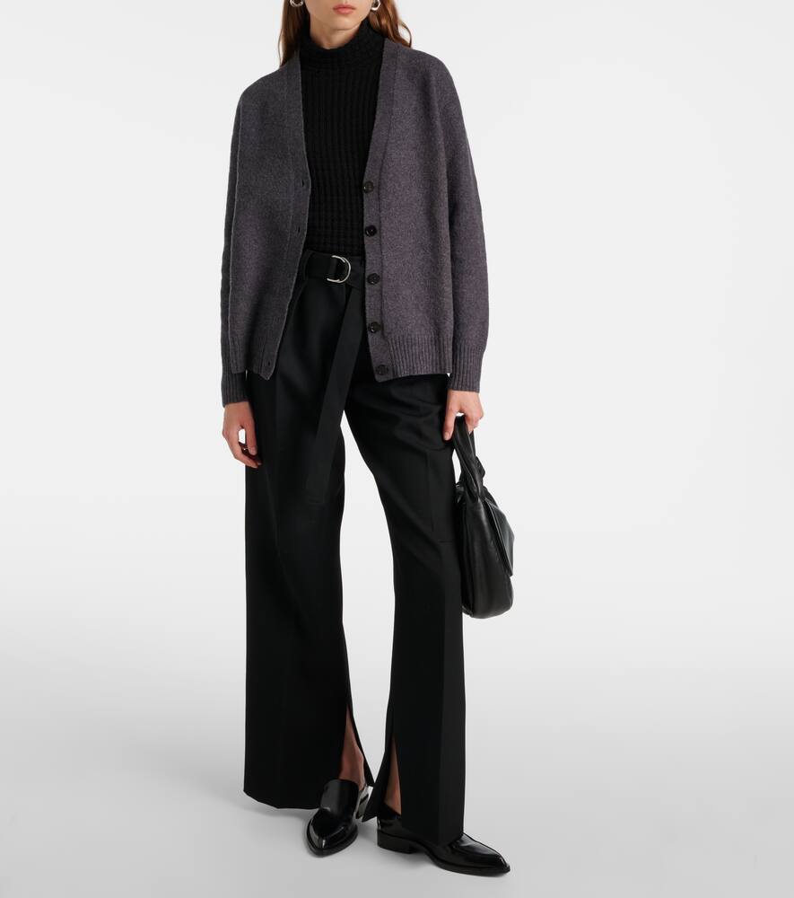 Jil Sander Wool Cardigan In Grey