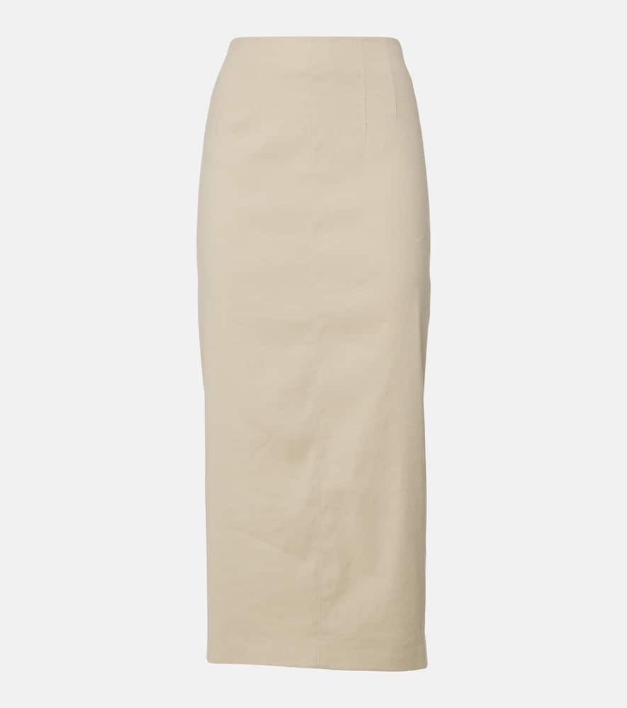 Kimpton linen-blend midi skirt
