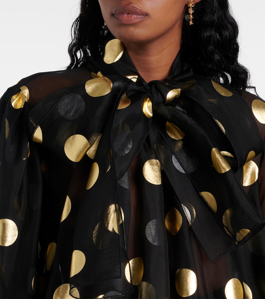  Dolce&gabbana Dolce&gabbana Schluppenbluse Aus Seidenorganza 