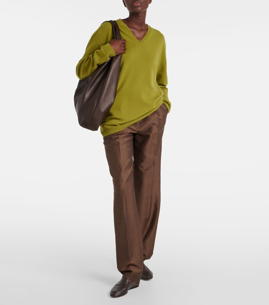 The Row Colette Loafers In Smooth Pebble Calf Leather In Brown