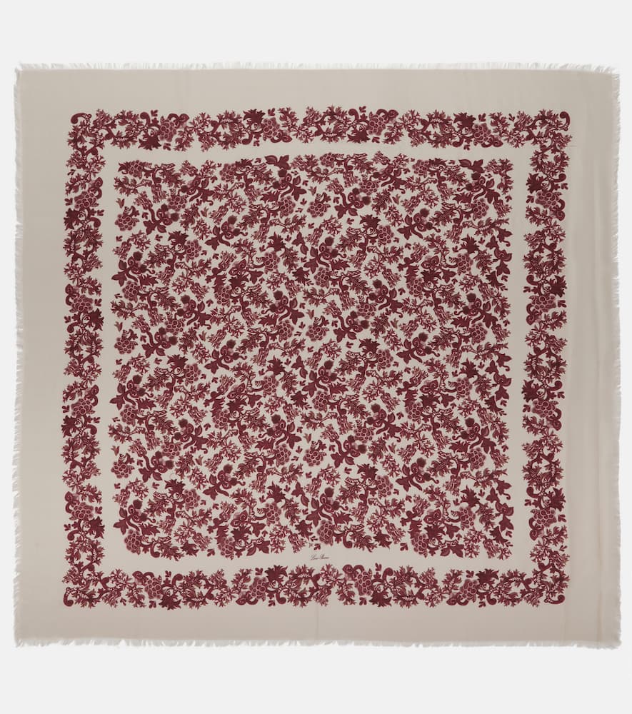 Printed silk scarf